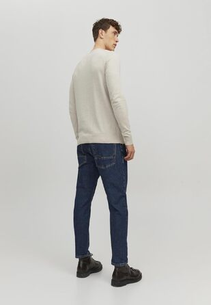 Чоловічий в'язаний светр Jack & Jones Jjeemil Knit Crew Neck Noos, колір Oatmeal (вівсяний)