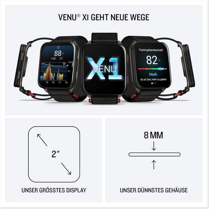 Смарт-годинник Garmin Venu X1 51мм чорний: AMOLED-дисплей 2
