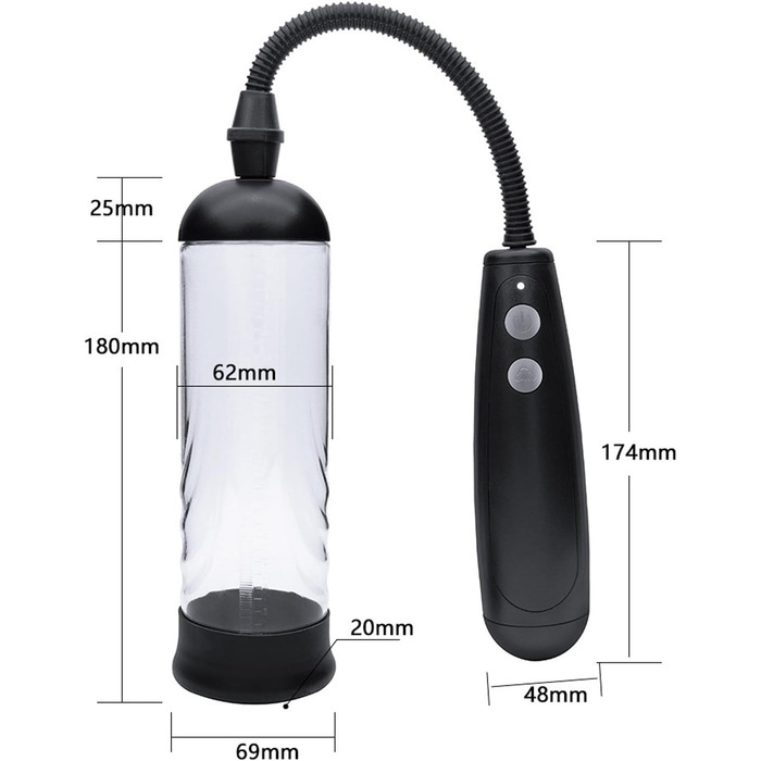 Електричний тренажер для збільшення статевого члена для чоловіків QgLust з 3 режимами, для ерекції та мастурбації