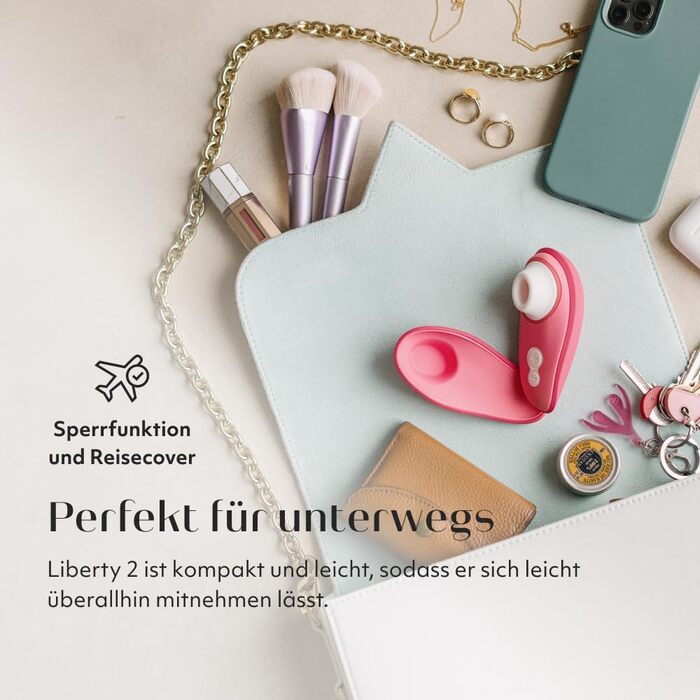 Womanizer Pleasure Air Toy – Стимулятор клітора з 8 рівнями інтенсивності, водонепроникний вібратор для жінок та пар, Sage Green (Pink, Liberty 2)