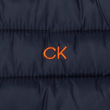 Чоловічий гібридний утеплений жилет Calvin Klein для гольфу, темно-синій з помаранчевим