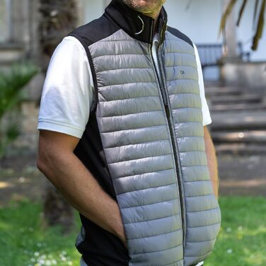 Чоловічий гібридний утеплений жилет Cavin Kein Bodywarmer, розмір 5XL, сріблясто-чорний