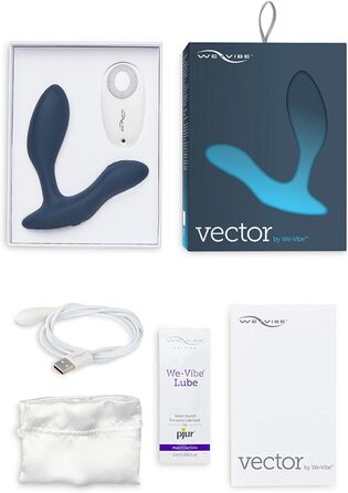 We-Vibe Vector: Масажер простати та перинеума для чоловіків - анальний секс-іграшка з пультом дистанційного керування, керована через додаток, гнучкий силіконовий вібратор (сірий)