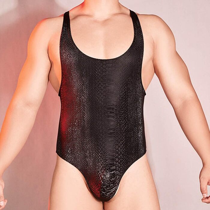 Манкіні Borat для чоловіків: сексуальна танга, V-подібний виріз, пляжний кінькіні, подарунок, спідня білизна, костюм Санти для Хелловіну та Різдва, універсальний розмір (темно-сірий)