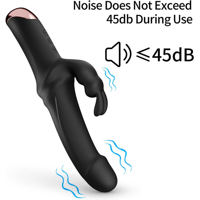 Вібратор Rabbit Silikon Dildo з 10 режимами вібрації - Інтимна іграшка для жінок та пар, Червоний