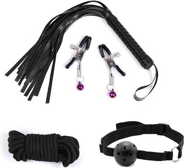 Набір для бондеражу з 18 предметів: фета, наручники, маска для очей. Ідеально для початківців та досвідчених. Еротичні іграшки для пар