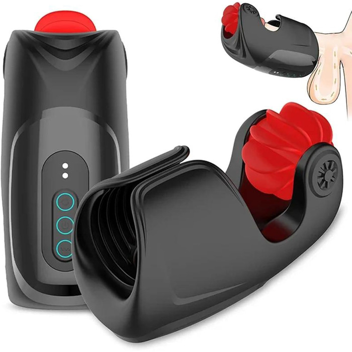 Електричний мастурбатор PQKuss для чоловіків з 10 режимами вібрації та ротації. Тренажер для стимуляції статевого члена. Інтимна іграшка для чоловіків