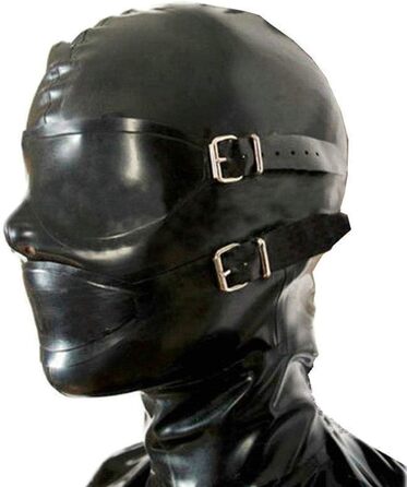 Латексний комбінезон AGYF з 3D-грудьми, блискавкою, знімною маскою для очей та дildo-затискачем. Ідеально для клубів, виступів, фетиш-вечірок та еротичних костюмів. Розмір L для чоловіків.