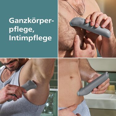 Тример для тіла та інтимних зон Philips Bodygroom Series 3000 BG3480/15, водонепроникний, з системою захисту шкіри, 80 хв роботи