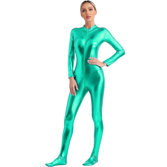 Жіночий комбінезон з довгим рукавом GRRKDFQ, зелений, розмір M