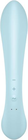 Вібратор Satisfyer Triple Oh G-Punkt Klitoris Stimulator | 3 мотори | Гнучкий, водонепроникний (IPX7) | 2x12 програми | Інтимні іграшки для жінок (блакитний)