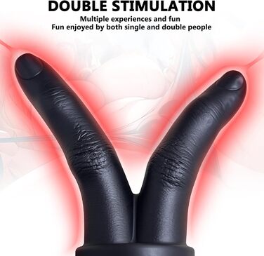 Силіконовий дилда 2.0 з присоскою, 2-в-1, для анального сексу (XXL)