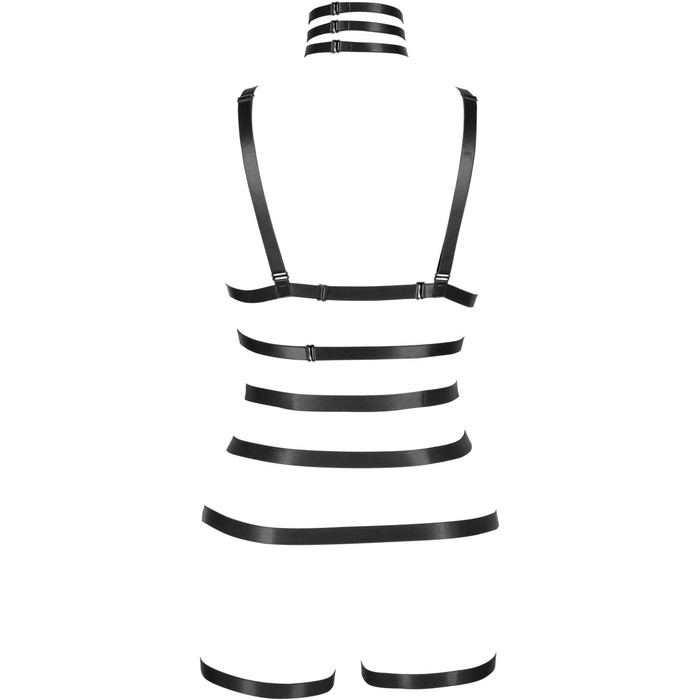 Жіночий корсет-нагрудник з мереживом у стилі панк, повна сітка, чорний. Комплект спідньої білизни з ремінцями, поясом та стрінгами. Ідеально для вечірок, фестивалів та тематичних заходів у стилі готика та раве.