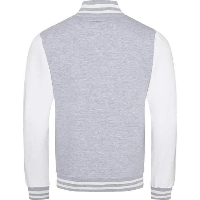 Чоловіча куртка-бомбер Varsity Jacket Just Hoods by AWDis, чорна/вугільна (XXL)