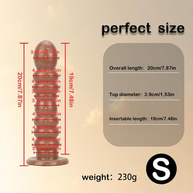 Масажер для тіла та простати Yasexx Giant Thread Butt - великий, з присоскою, для чоловіків та жінок