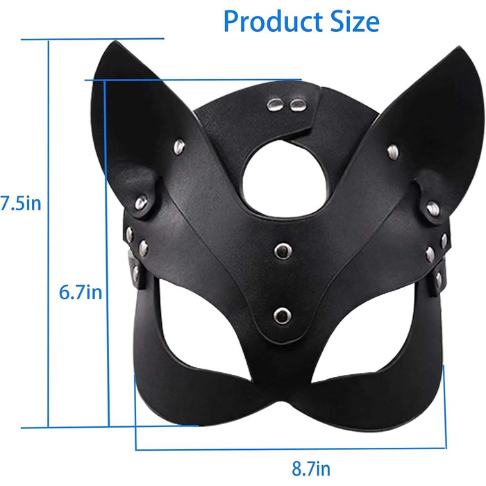 Маска для обличчя SINSEN для жінок з шкіри, котячий дизайн, 3 шт. для косплею, Хелловін, карнавалу