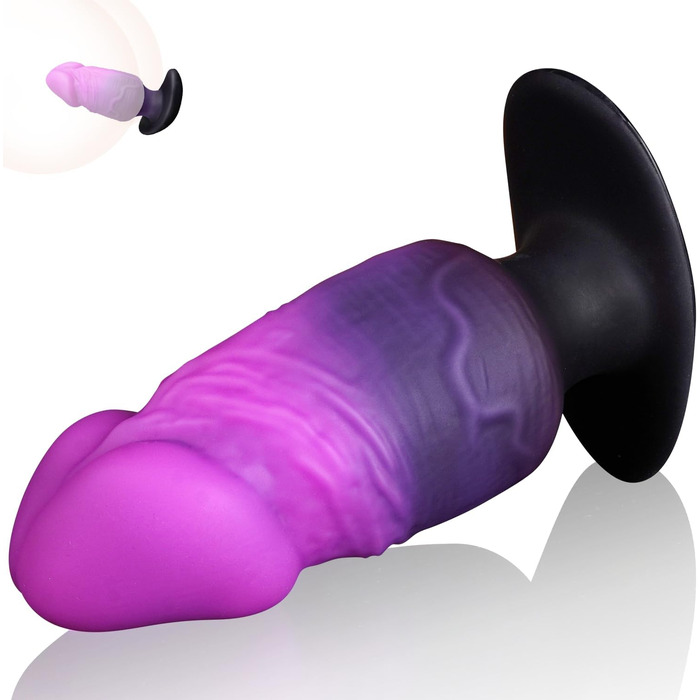 Анальний плагін для чоловіків та жінок XXL, силіконовий, для початківців – реалістичний, портативний, товстий, великий анальний ділдо для ігор (M)