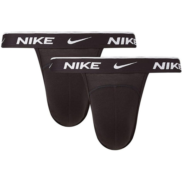 Боксери чоловічі Nike Everyday Cotton Stretch (1 шт.) S, чорний, білий