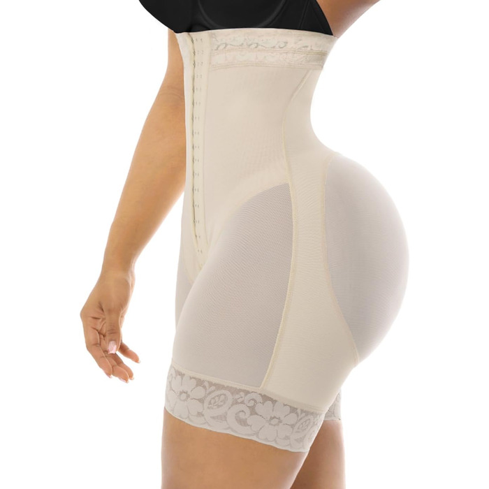 Корсет-боді YIANNA для корекції фігури, висока компресія, без бретелек, бежевий (M)