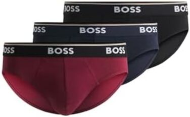 Сліпески BOSS чоловічі 3 шт. з бавовни з логотипами на гумці (S)