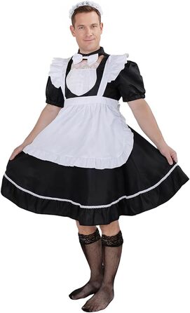Костюм покоївки для чоловіків CoolChange Witzges | Карнавальна маскарадна сукня для вечірки | Розміри: M, L, XL