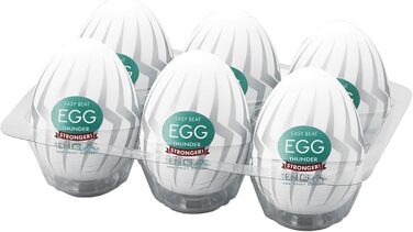TENGA Eier Thunder - одноразові мастурбатори для чоловіків, 6 шт. (прозорі)