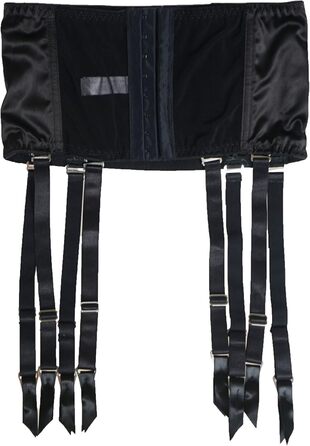 Жіночі стрічки для панчіх TVRtyle S5078S, 8 стрічок, чорний колір, з металевими пряжками