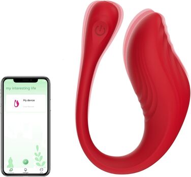 Вібратор Jinqian Mini з керуванням через додаток, 9 режимів вібрації, стимулятор G-точки та клітора, вібро-яйце для жінок, сексуальні іграшки для дорослих (керування через додаток)