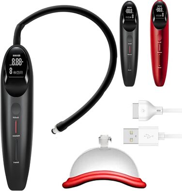 Електричний масажер для клітора та вагіни, вакуумний стимулятор, USB, чорний