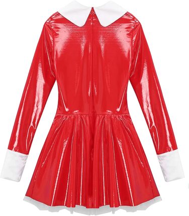 Жіноча спідня білизна Еротичний французький костюм горничної Cosplay A-line (Червоний, 4XL)