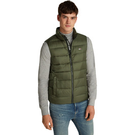 Чоловічий легкий пуховий жилет Tommy Jeans, колір Fatigue Green, розмір XS