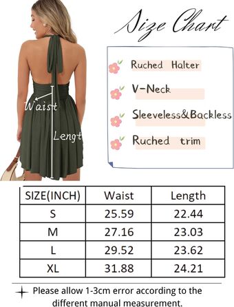 Сукня Heyolo Mini для жінок, глибокий V-подібний виріз, відкрита спина, для вечірок, клубів, коктейльних подій, чорна (XL, Зелений (Армійський))