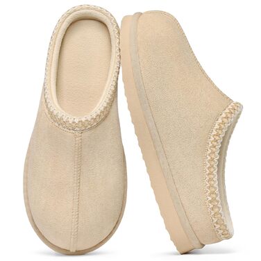 Капці Litfun з ефектом пам'яті (Memory Foam) для жінок та чоловіків, теплі домашні та вуличні капці, колір абрикосовий, розмір 37 EU
