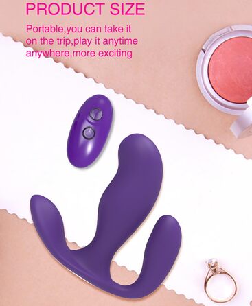 Вібратор-стимулятор для жінок 3-в-1 з 7 режимами та пультом керування, JFRong. Для клітора, G-точки та анусу. Масажер простати, тихий, для пар.