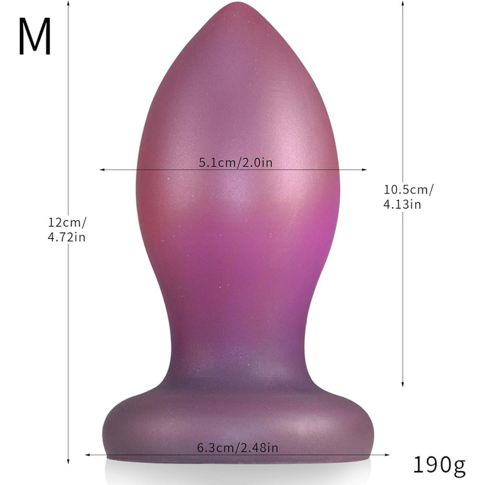 Анальний плагін GeRRiT Silikon з 6 розмірами, форма яєця, з присоском. Dilatator для стимуляції простати, анальні кульки. Для чоловіків, жінок, пар.