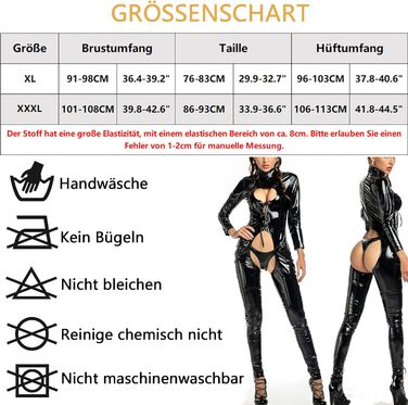 Боді з латексу з високим коміром та блискавкою, Wetlook, PU шкіра, обтисле плаття, боді, клубний одяг, танцювальний боді, комбінезон з шнурівкою, XL