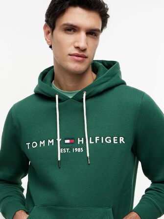 Чоловічий худі Tommy Hilfiger з капюшоном та логотипом Toy Logo, колір Street Green, розмір XL