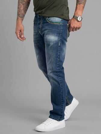 Чоловічі джинси Rock Creek Denim M33 з посиленими швами, темно-сині (29W / 32L, Rc-2369)