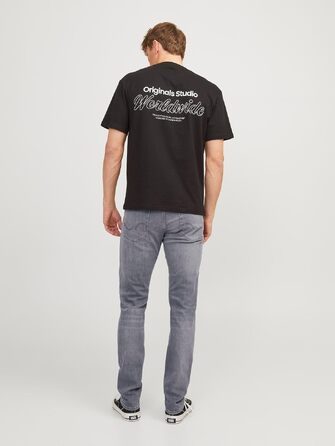 Чоловічі джинси Slim Fit Jack & Jones JJI GLENN JJICON (Сірий денім, 32W/34L)