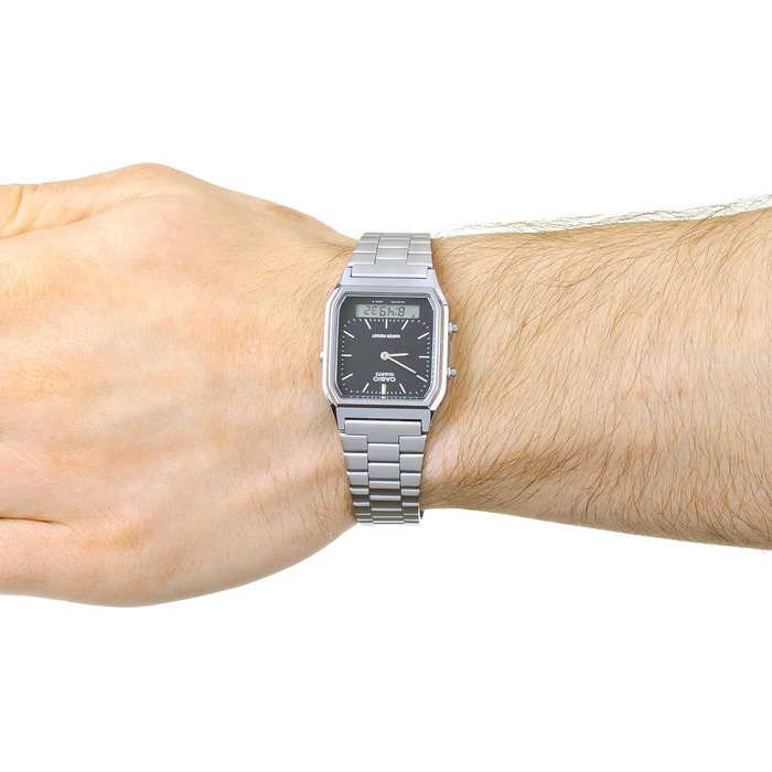 Наручний годинник Casio Collection Unisex Retro (Сріблястий/Чорний)