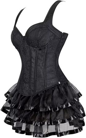 Сукня-корсет, чорна, з шнуруванням, для повних грудей, Burlesque, XXS