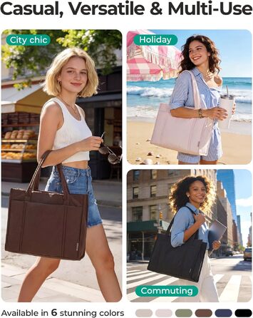 Жіноча сумка-шопер Bagsmart Puffer 21Л для ноутбука 15.6