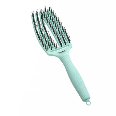 Щітка для волосся Olivia Garden Fingerbrush Care Iconic (Mint, Medium) — розплутуюча щітка з щетиною кабана та нейлоном для блиску та гладкого стайлінгу