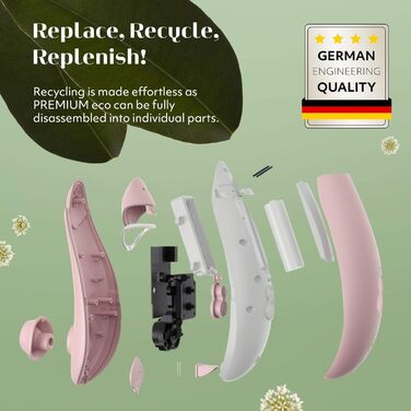 Womanizer Premium - вібратор для жінок, стимулятор клітора, чорний (Eco Rosa)