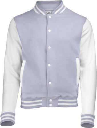 Чоловіча куртка-бомбер Varsity Jacket Just Hoods by AWDis, чорна/вугільна (XXL)