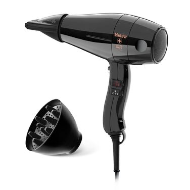 Професійний фен для волосся Valera Swiss Silent Jet Light 7500 Ultrablack, 2000 Вт, з іонним генератором та мотором PM-Pro