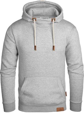 Чоловічий худі Grin&Bear з капюшоном, сірий меланж, розмір XXL, модель GEC470