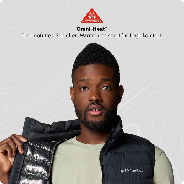 Чоловічий утеплений жилет Columbia Powder Lite II Vest, чорний, розмір M
