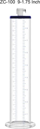 Аксесуари для пеніс-помпи LZYLWC з лазерним гравіюванням розмірів - комплект для апгрейду та заміни, циліндр пеніс-помпи з акрилу для збільшення та ерекції пеніса (A/9 * 1.75inch)