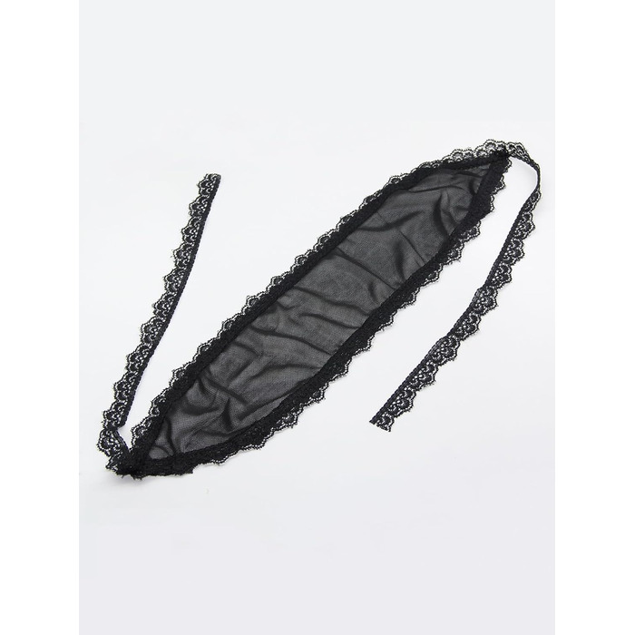 Маска для очей Quizzhe з мереживом - сексуальна маска для сну, косплей, Хелловін, Валентинка (чорна)